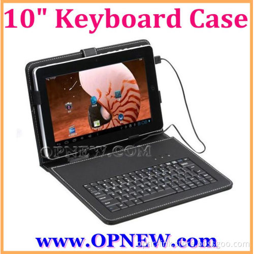 10 inch Keyboard Leather Cover Case QWERTY USB/mini USB/Micro Bracket Bag for 8" Tablet PC MID PDA Drop Shipping OPNEW Wholesale